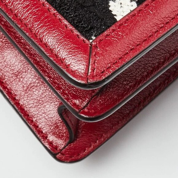Gucci Black/Red Tweed GG Small Dionysus Bag - Picture 12 of 12